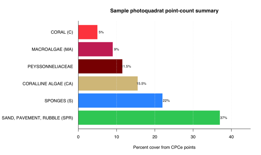 Sample percent cover summary