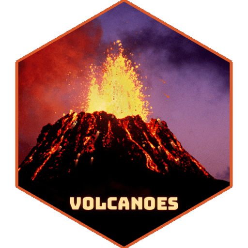 volcanoes hex logo