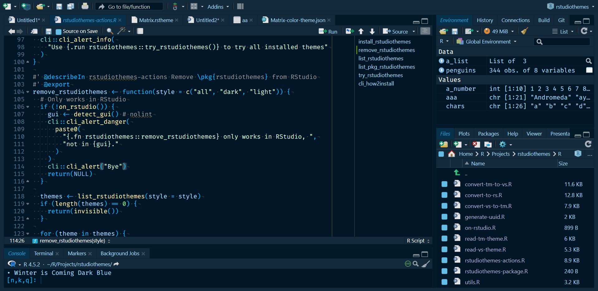 Winter is Coming Dark Blue theme