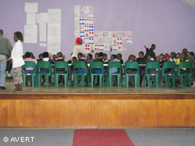 lunchtime for children affected by AIDS